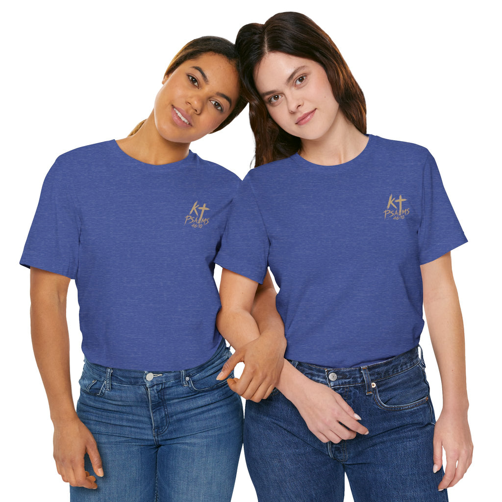 Be Still and Know Tee — Floral Christian Scripture T‑Shirt (Psalm 46:10)