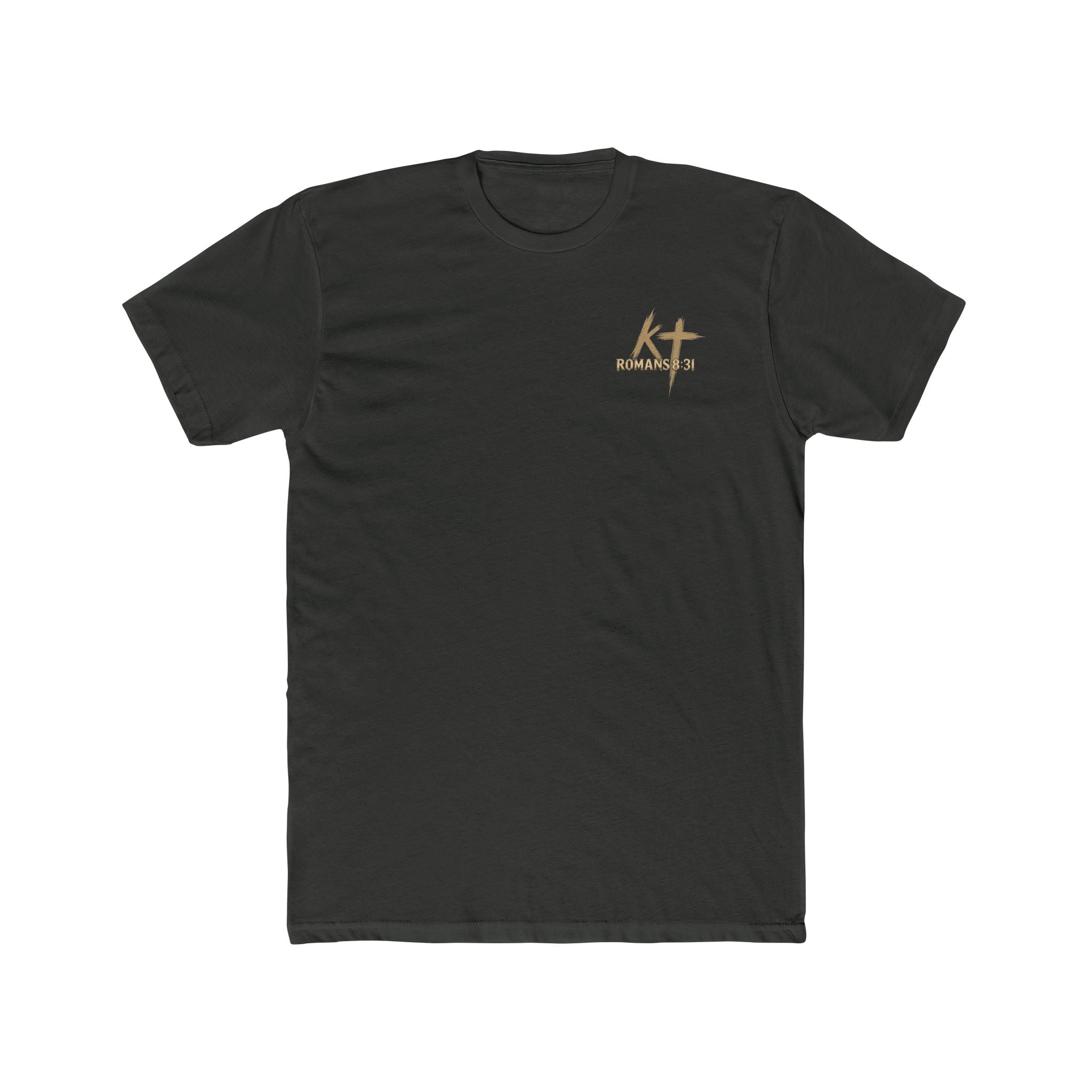 Christian Faith Tee — "If God Is For Us" Angel & Prayer Graphic T-Shirt