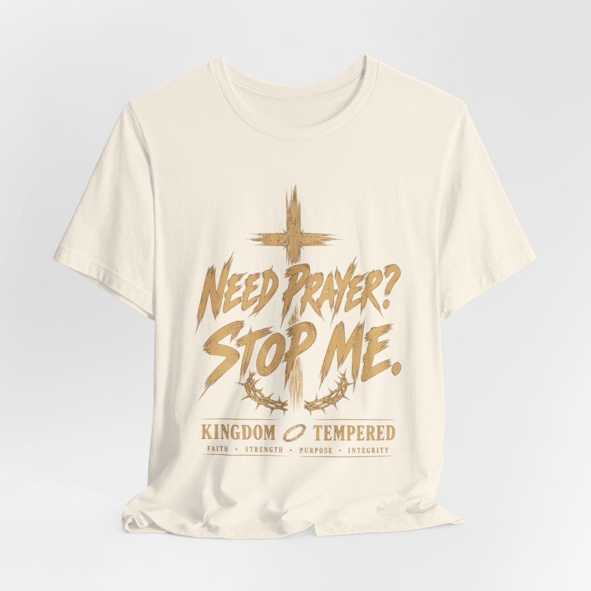 Prayer T‑Shirt - "Need Prayer? Stop Me." | Pray One for Another Christian Tee