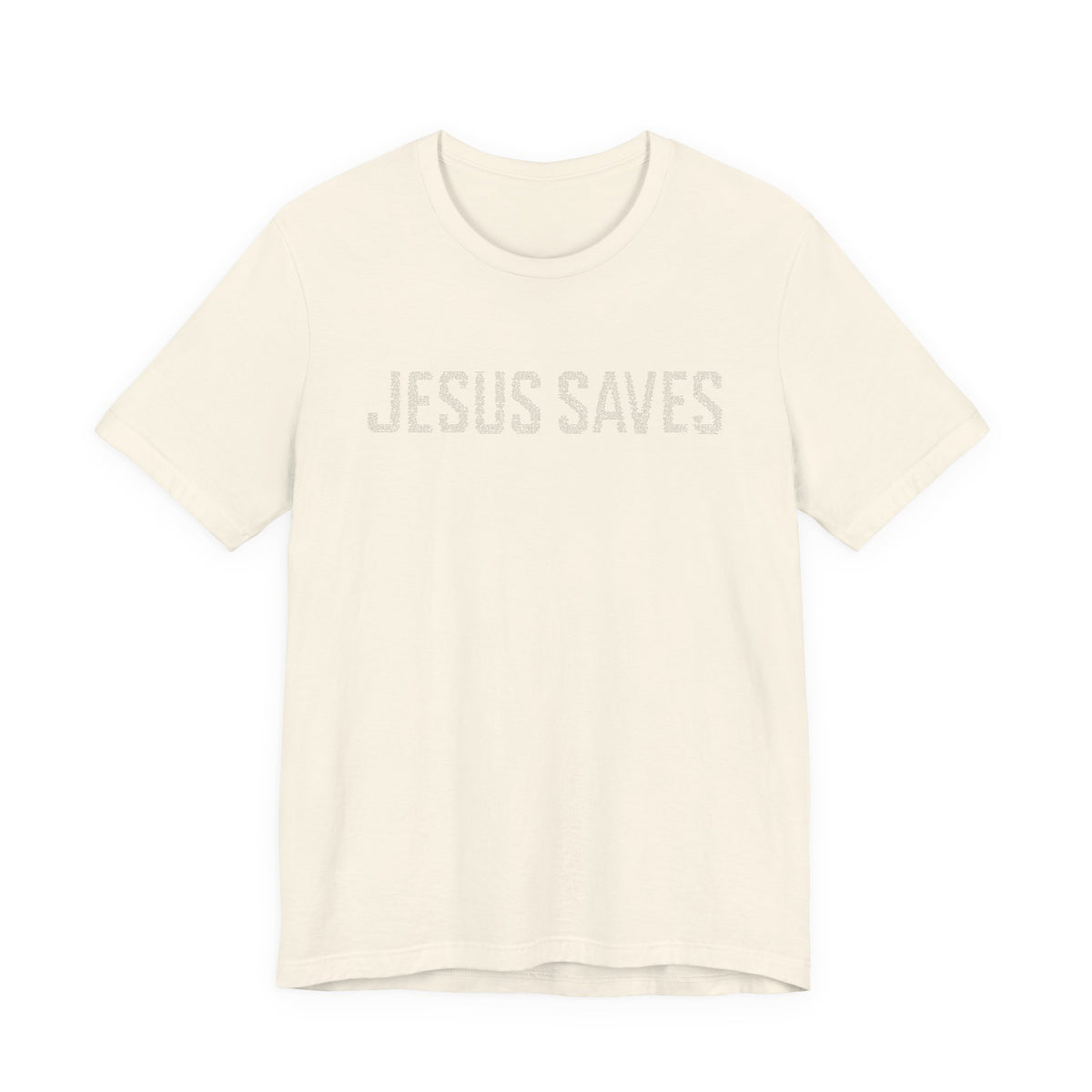 Jesus Saves written in scripture — Minimal Faith T-Shirt