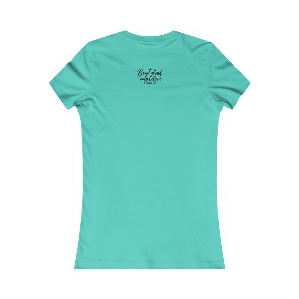 Faith Over Fear Women's Tee Black Lettering— Inspirational Christian Shirt