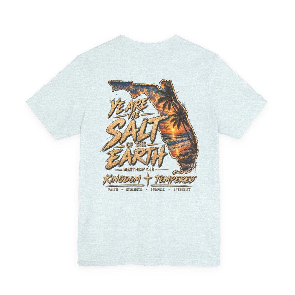 Florida Sunset 'Salt of the Earth' Tee — Matthew 5:13 Christian Beach T‑Shirt