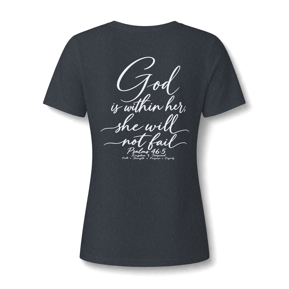 Women's V-Neck Tee - Minimal Archer Logo Chest Shirt
