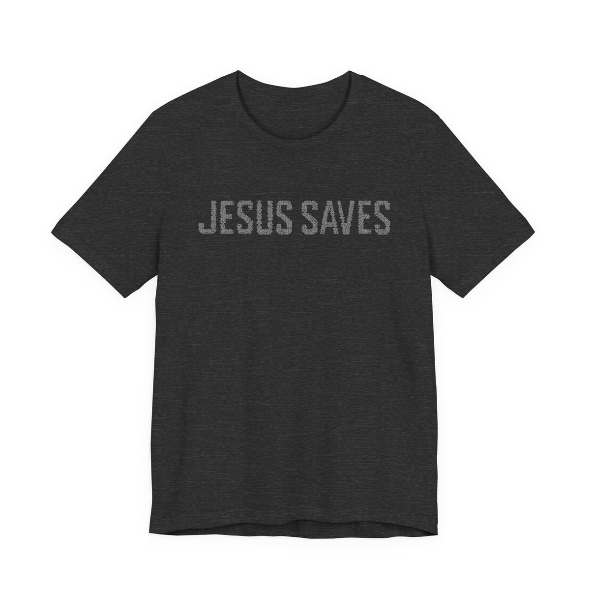 Jesus Saves written in scripture — Minimal Faith T-Shirt
