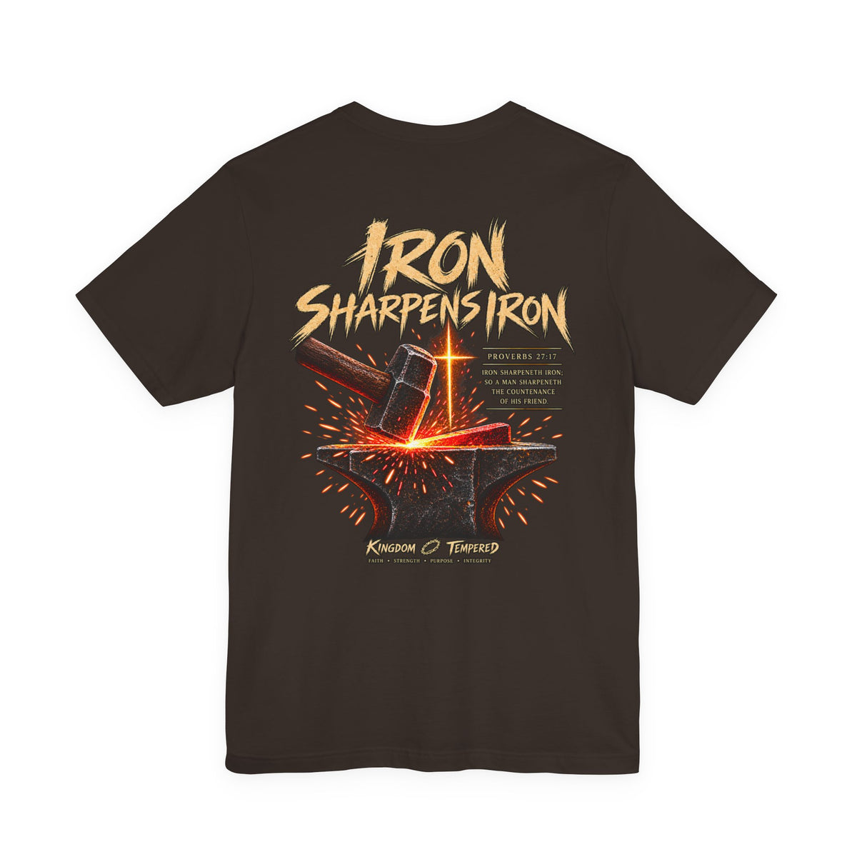 Iron Sharpens Iron Tee — Forging Faith Graphic T-Shirt