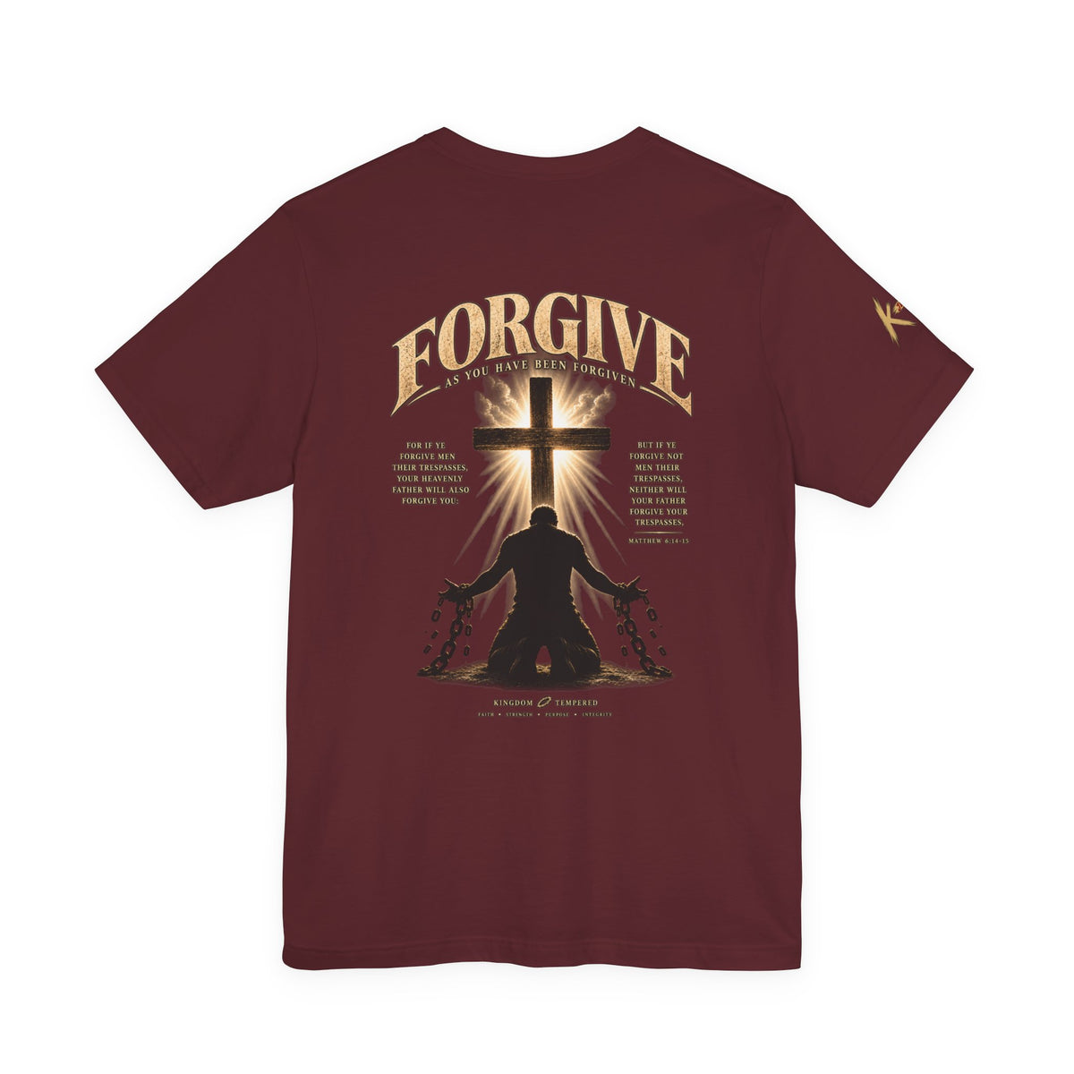 Forgive Cross Graphic Tee — Christian Faith Inspirational T‑Shirt