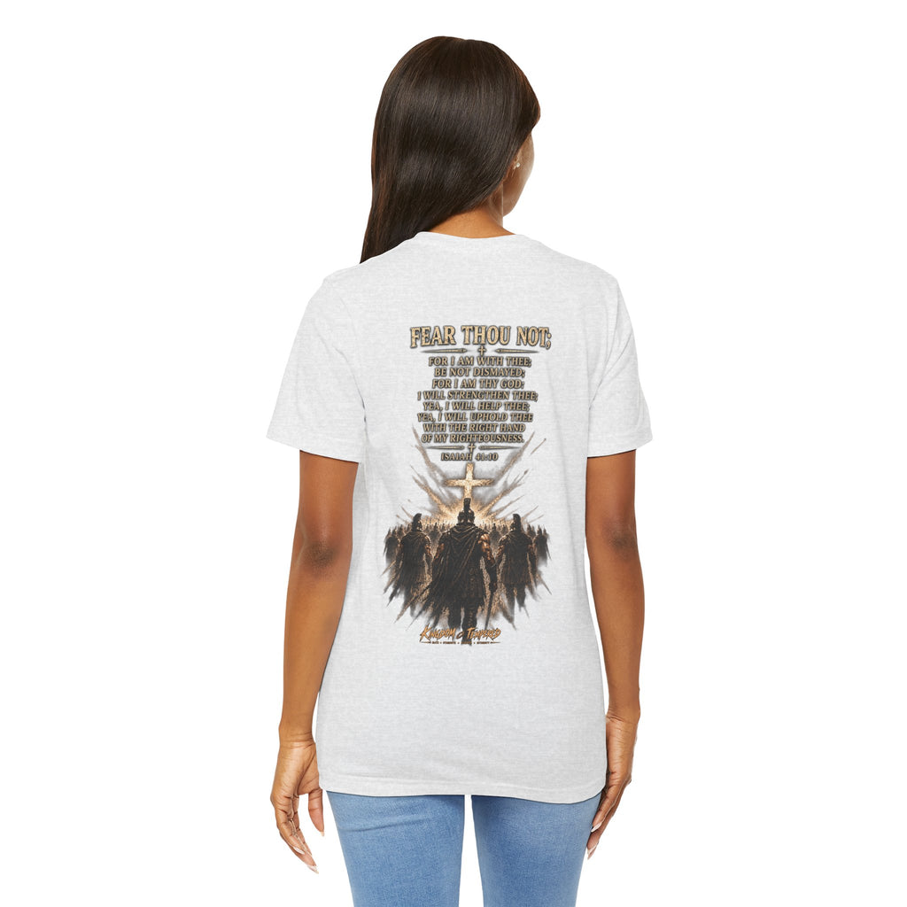 Christian Cross Tee — "Fear Thou Not" Inspirational Graphic T-Shirt