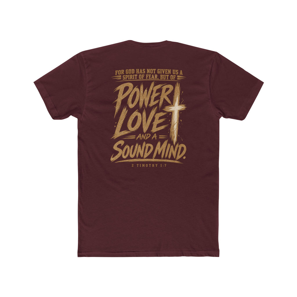 Power, Love & Sound Mind Tee — Inspirational Christian Quote T-Shirt