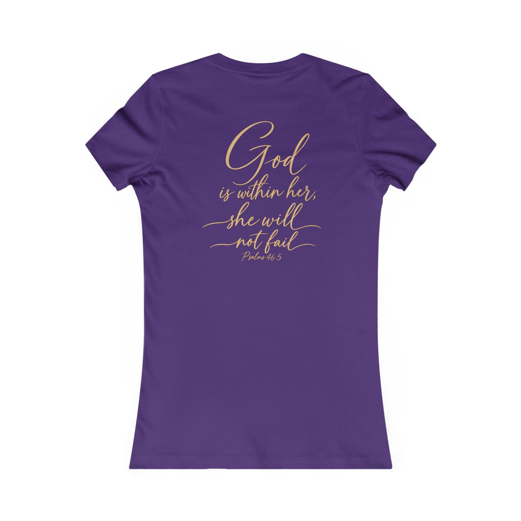 Women's Tee — 'She Shall Not Be Moved' Inspirational Christian Graphic