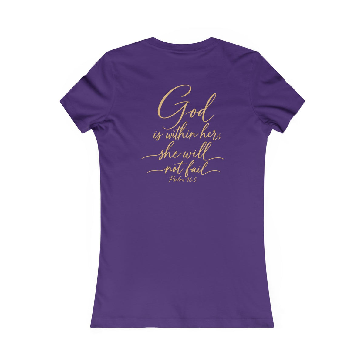 Women's Tee — 'She Shall Not Be Moved' Inspirational Christian Graphic