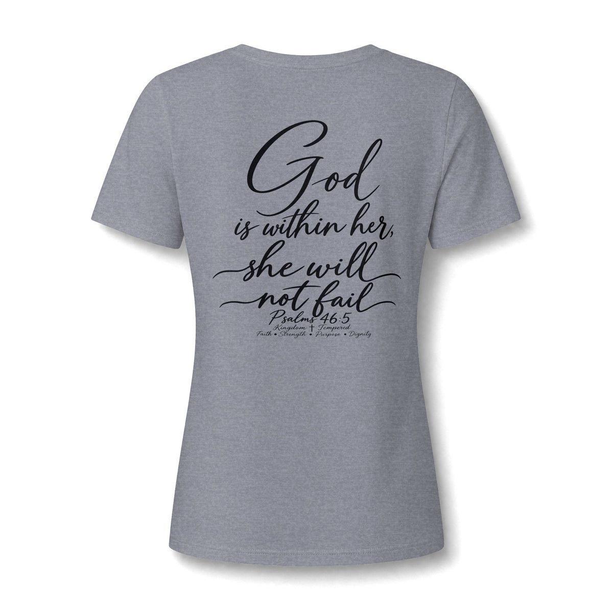 Women's V-Neck Tee - Minimal Archer Logo Chest Shirt