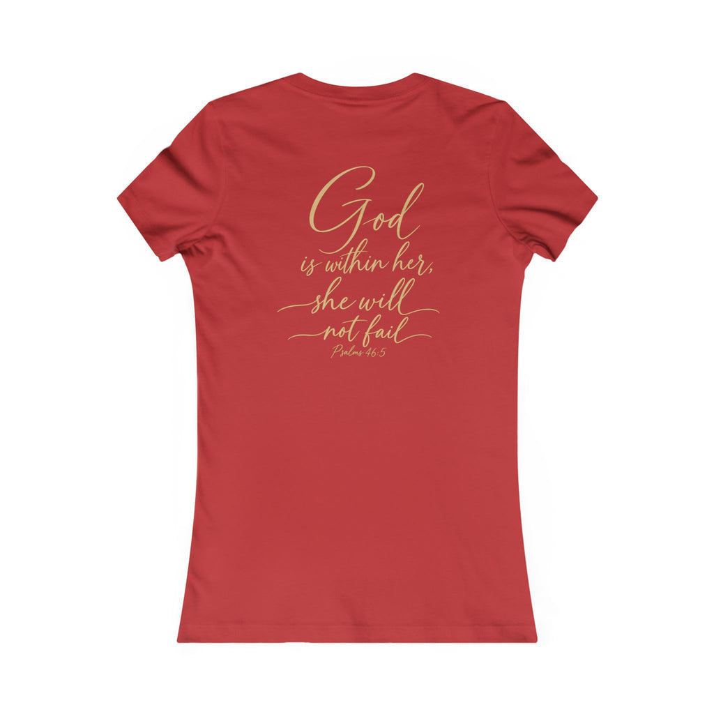 Women's Tee — 'She Shall Not Be Moved' Inspirational Christian Graphic