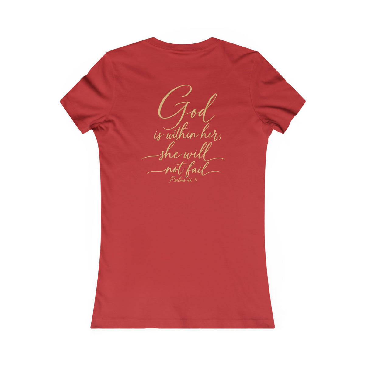 Women's Tee — 'She Shall Not Be Moved' Inspirational Christian Graphic