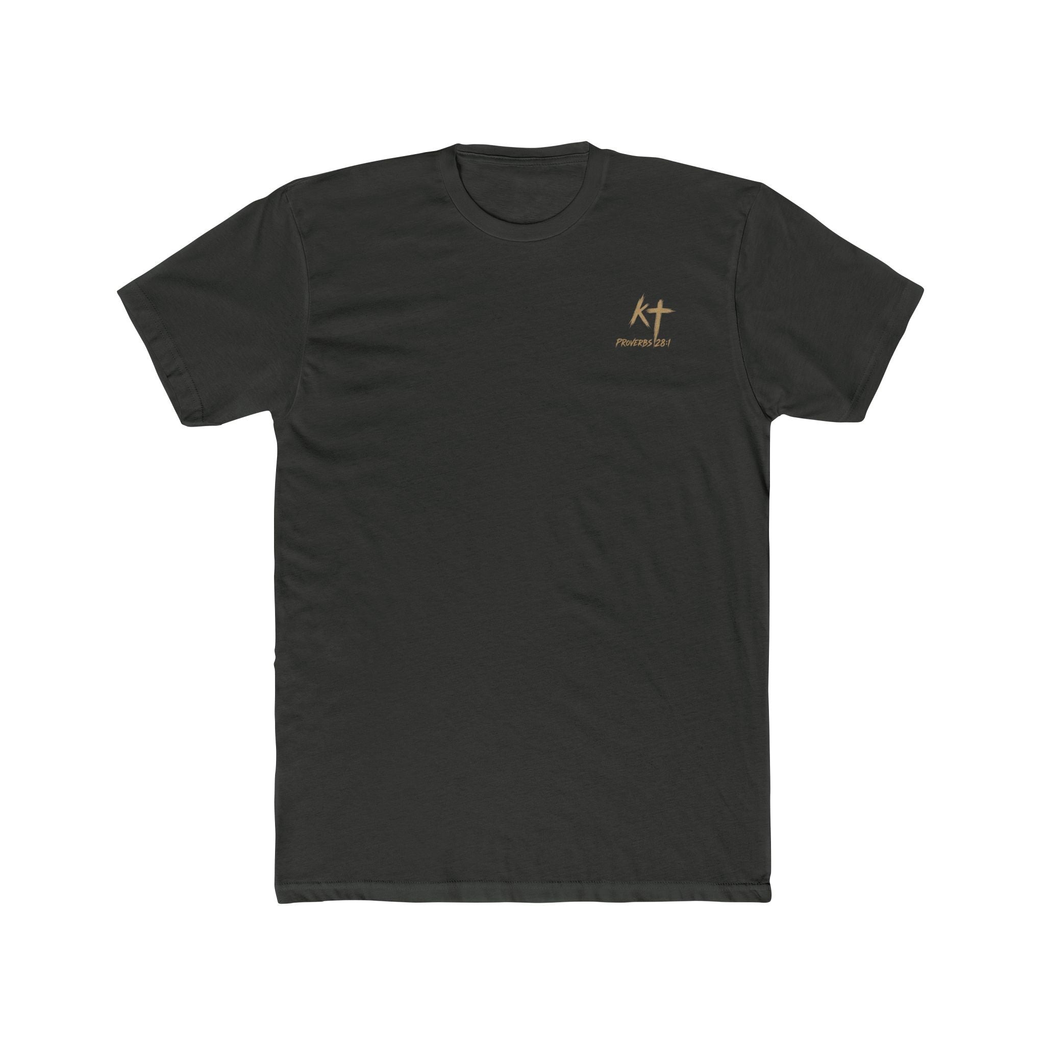 Lion Graphic Tee — "Bold as a Lion" Inspirational Christian Tee (Kingdom-Tempered) — Proverbs 28:1
