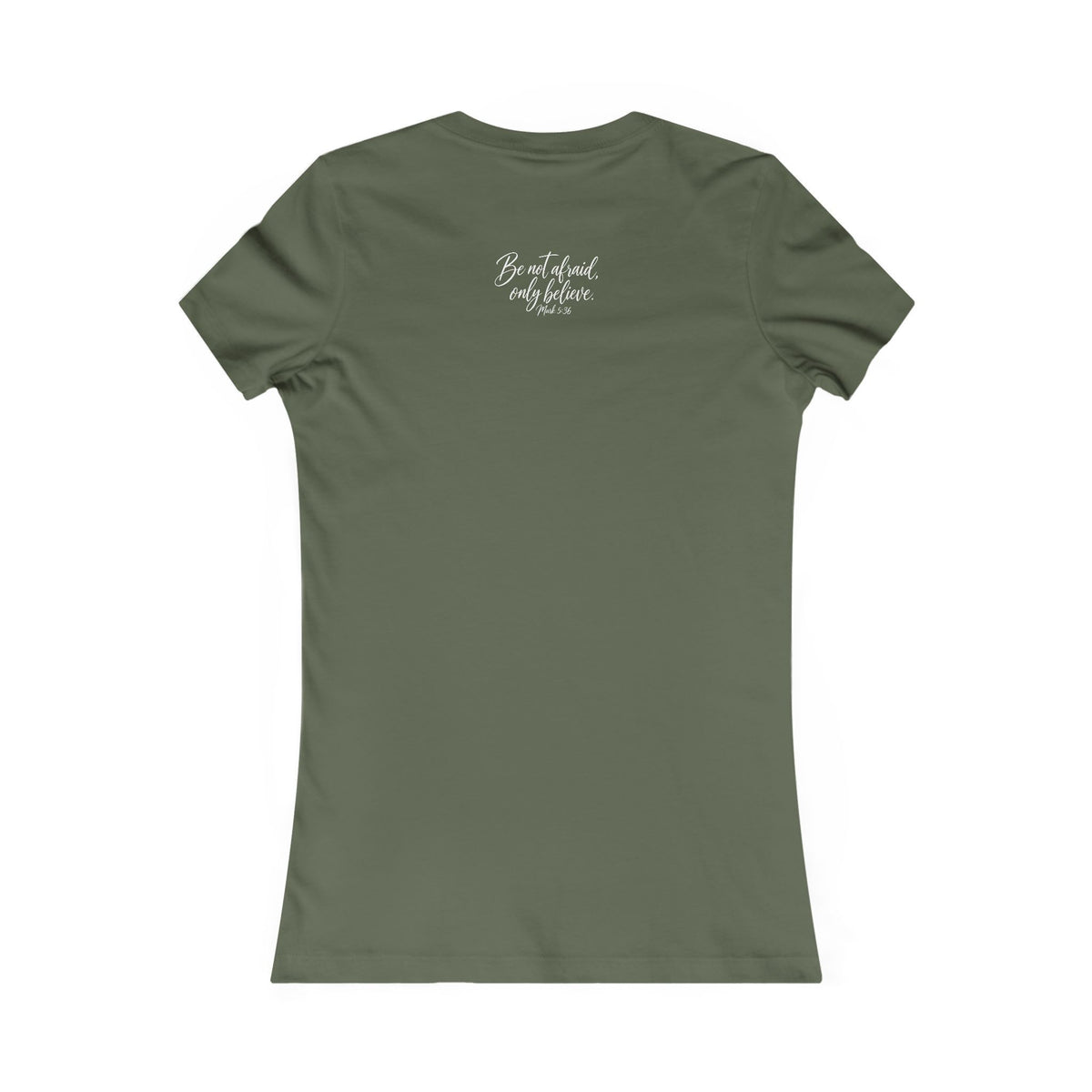Faith Over Fear Women’s Tee White Wording– Inspirational Christian Graphic T-Shirt