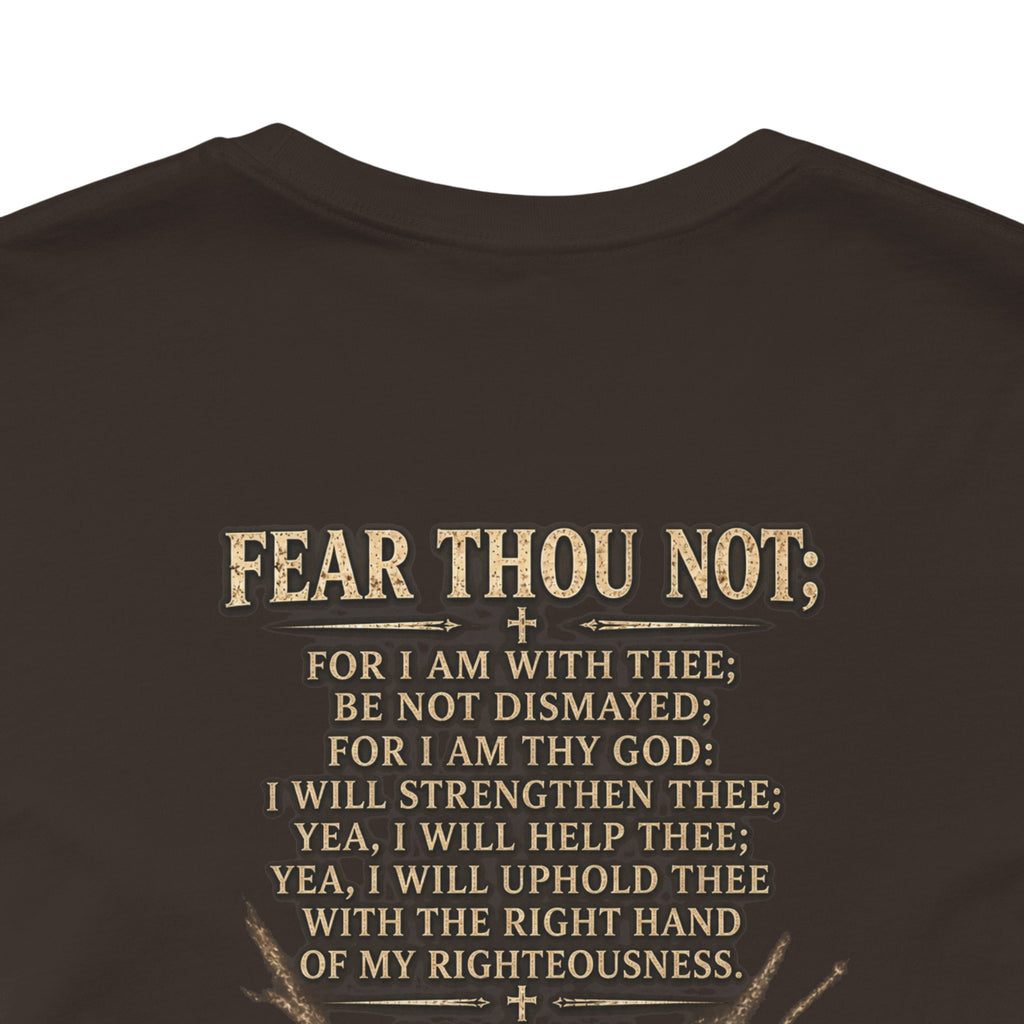 Christian Cross Tee — "Fear Thou Not" Inspirational Graphic T-Shirt