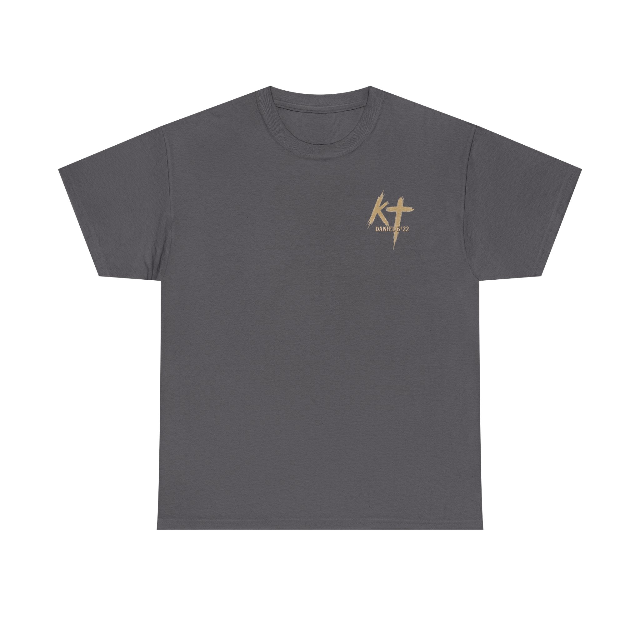 Pray With Faith Tee — Lion & Cross Christian Graphic T-Shirt