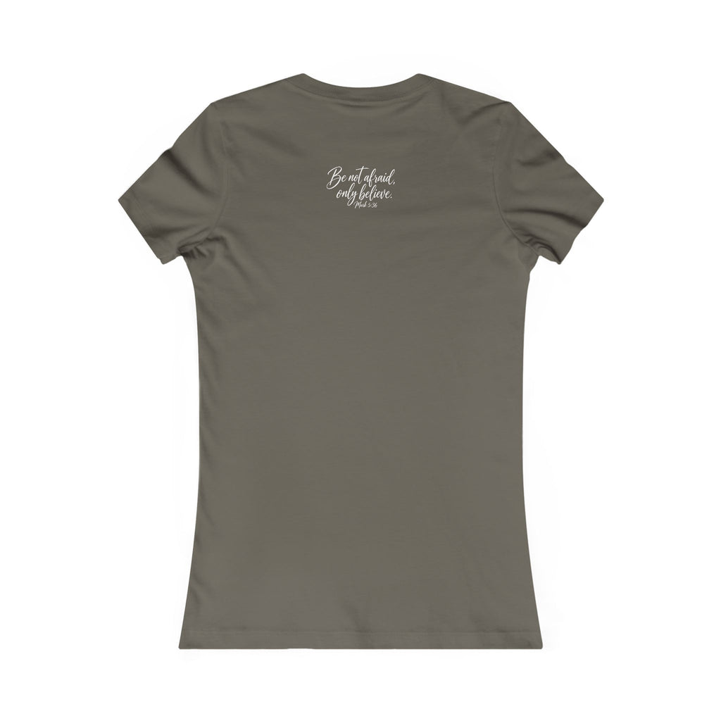 Faith Over Fear Women’s Tee White Wording– Inspirational Christian Graphic T-Shirt