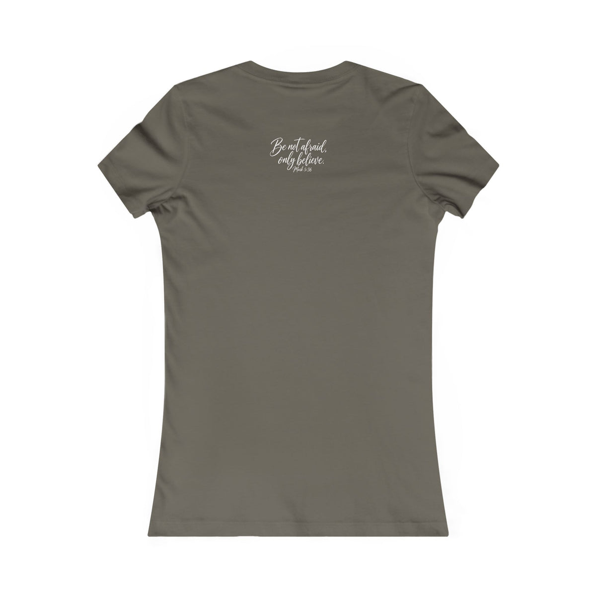 Faith Over Fear Women’s Tee White Wording– Inspirational Christian Graphic T-Shirt