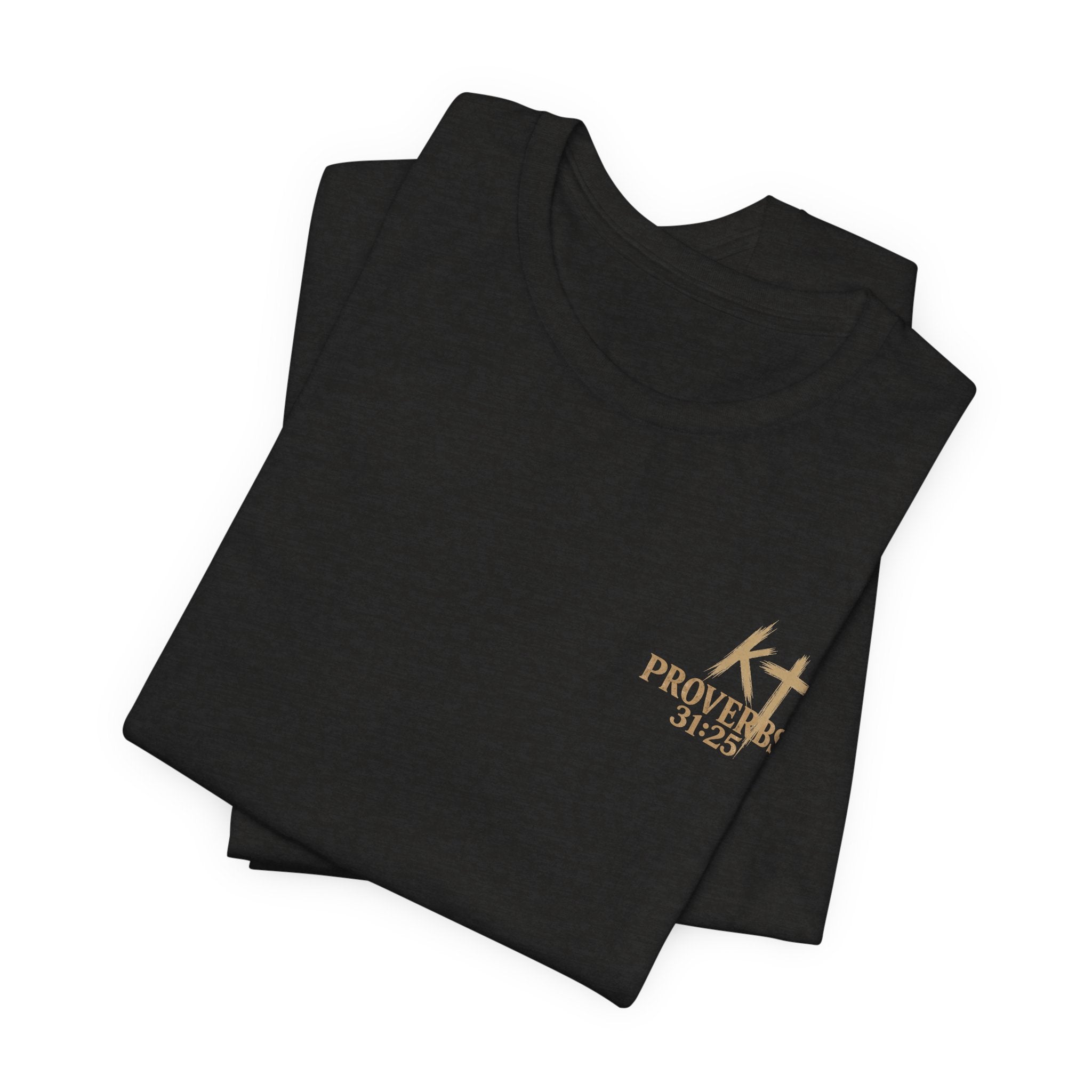 Clothed in Strength and Dignity Tee — Faith Cross Graphic T-Shirt — Kingdom Tempered