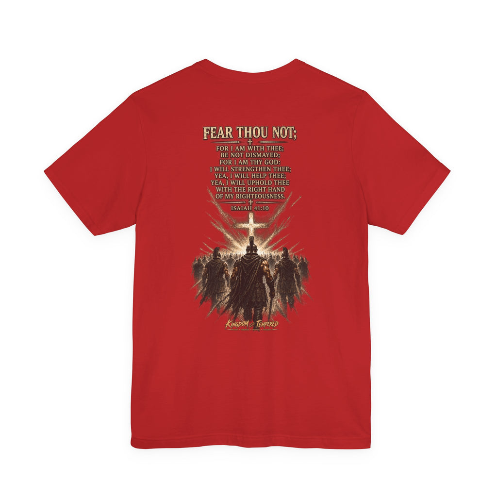 Christian Cross Tee — "Fear Thou Not" Inspirational Graphic T-Shirt
