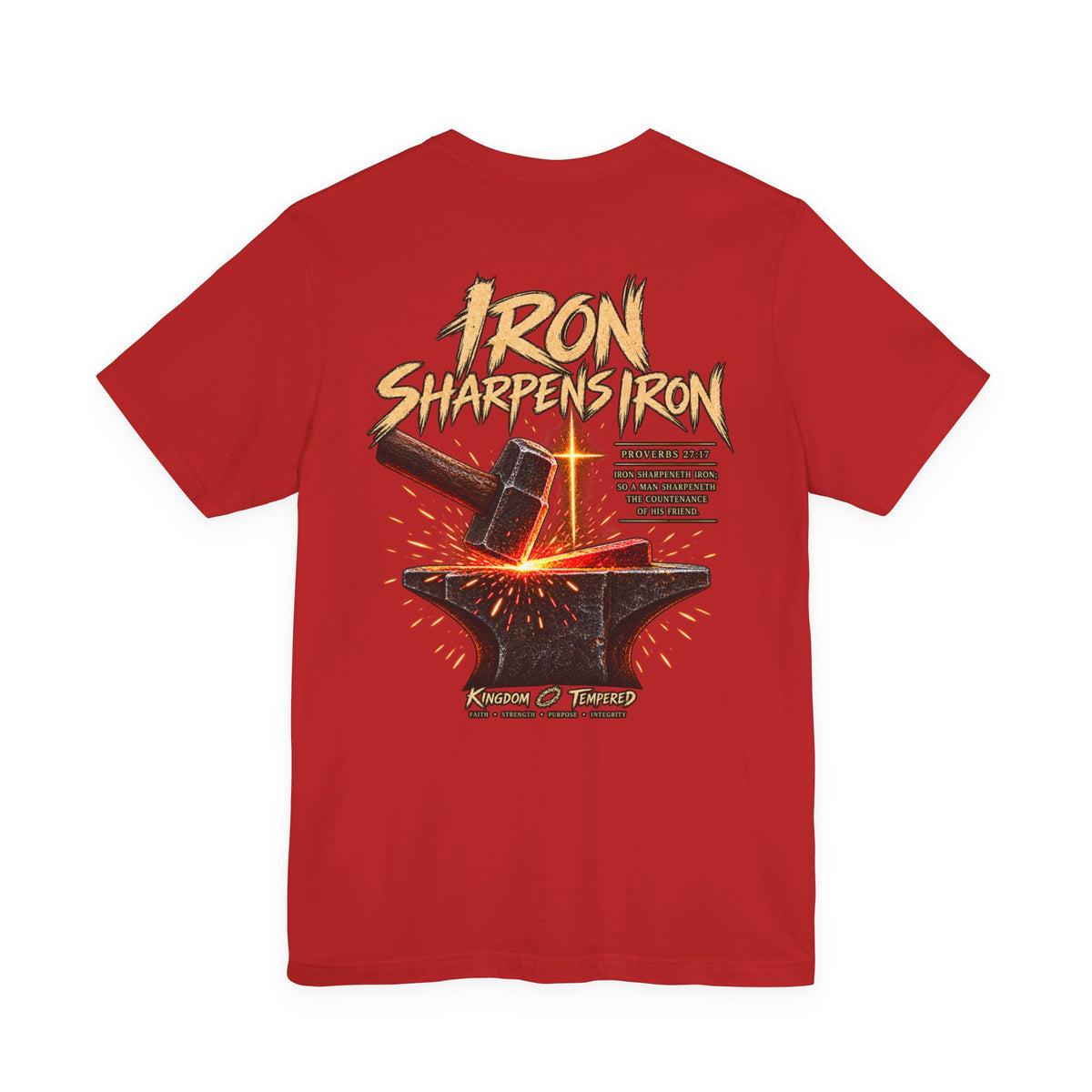 Iron Sharpens Iron Tee — Forging Faith Graphic T-Shirt
