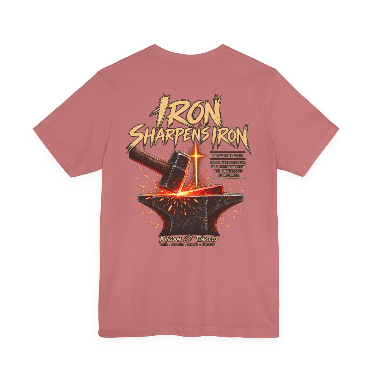 Iron Sharpens Iron Tee — Forging Faith Graphic T-Shirt