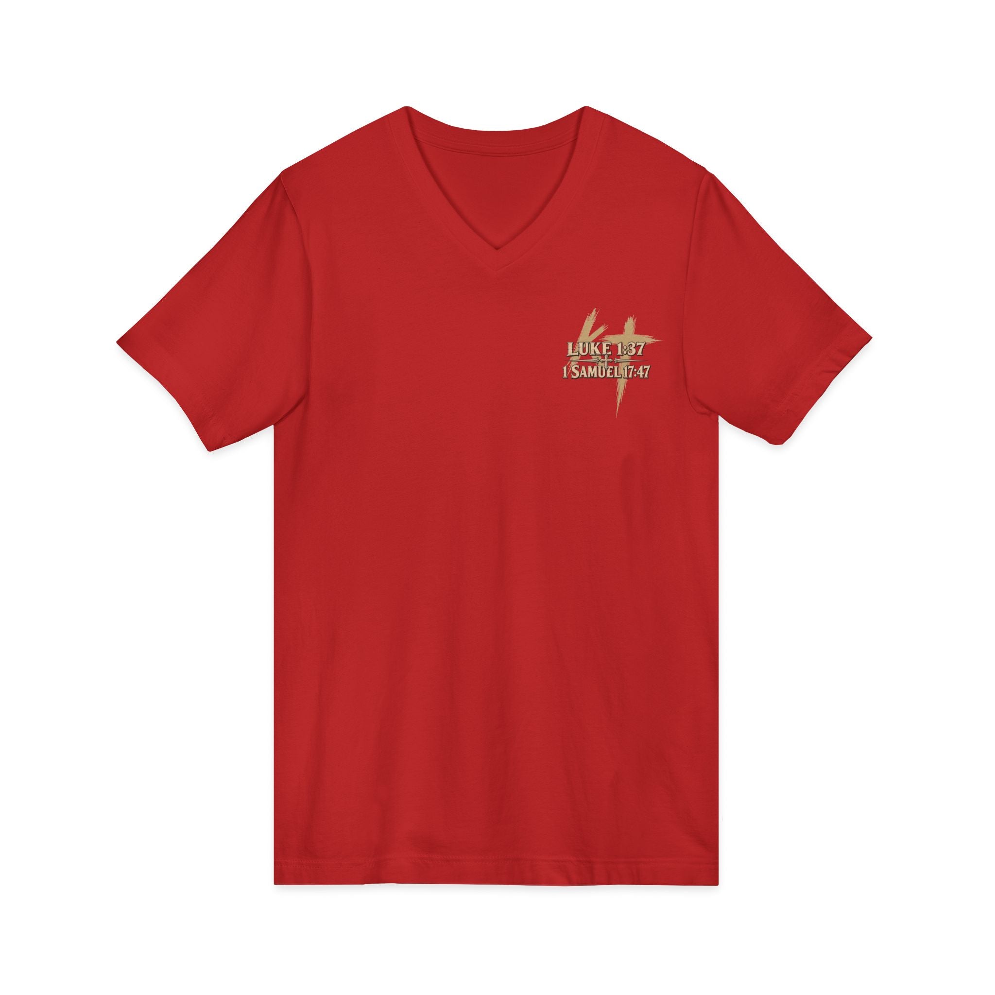 With God All Things Are Possible V-Neck T-Shirt — Christian Faith Inspirational Tee