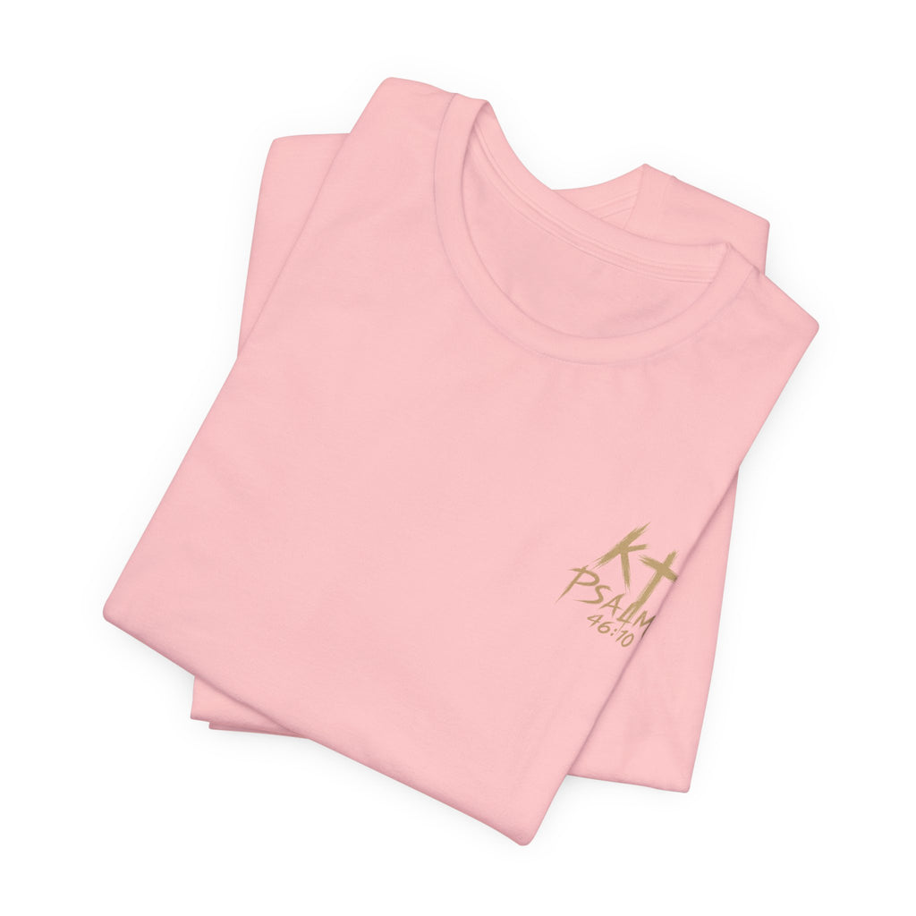 Be Still and Know Tee — Floral Christian Scripture T‑Shirt (Psalm 46:10)